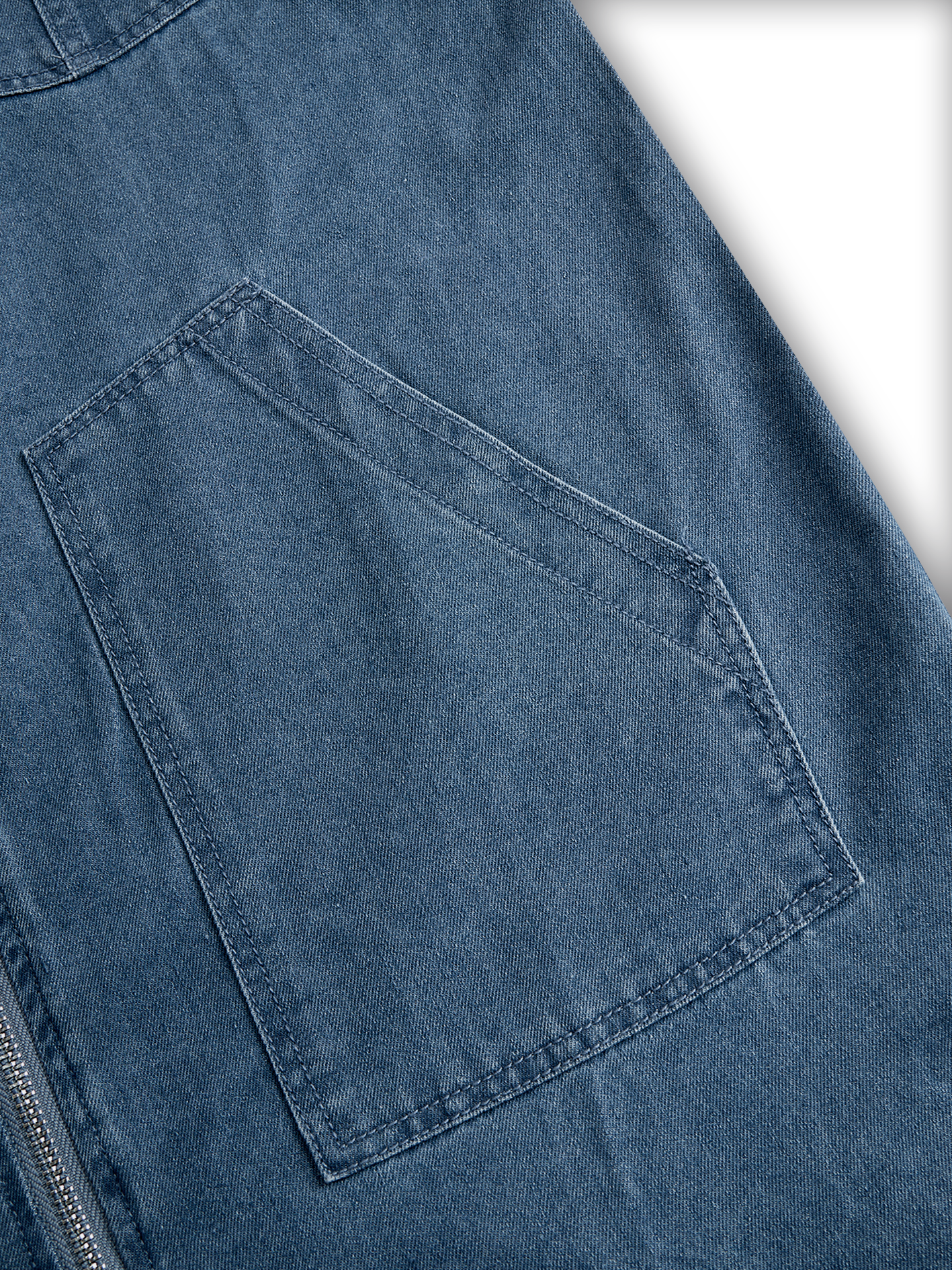 Dames Denim Jumpsuit met Capuchon