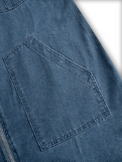 Dames Denim Jumpsuit met Capuchon