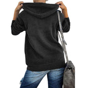 Comfortabele Katoenmix Dames Hoodie met Ritssluiting