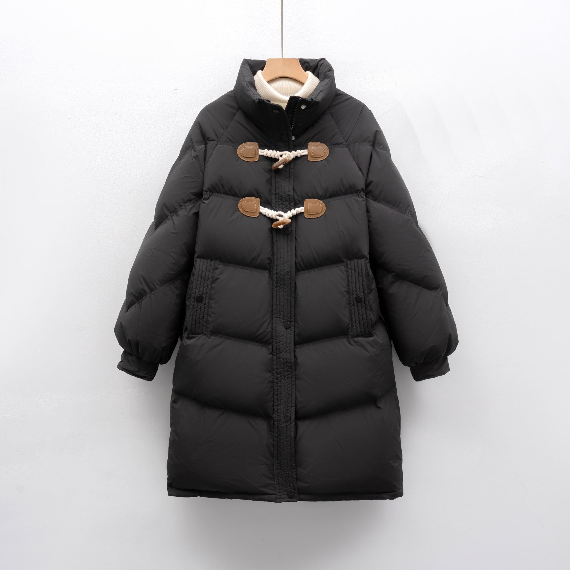 Gewatteerde Dames Mantel – Warme Mantel met Toggles