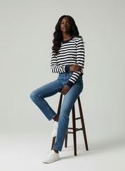 Gestreept Sweatshirt Dames - Luxueus Breisel