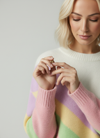 Zachte Gebreide Trui met Kleurblokken