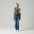 Gebreid Vest Zonder Mouwen