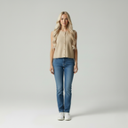 Gebreid Vest Zonder Mouwen