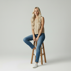Gebreid Vest Zonder Mouwen