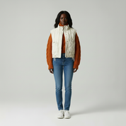 Dames Gewatteerd Vest met Hoge Kraag – Trendy & Comfortabel