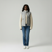 Dames Gewatteerd Vest met Hoge Kraag – Trendy & Comfortabel