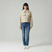 Gebreid Dames Jasje Kort – Knit Jacket met Rits