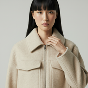 Gebreid Dames Jasje Kort – Knit Jacket met Rits