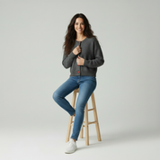 Wollen Dames Cardigan – Gebreid Vest met Hartknopen