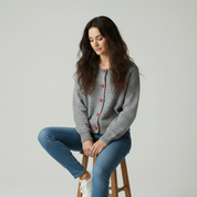 Wollen Dames Cardigan – Gebreid Vest met Hartknopen