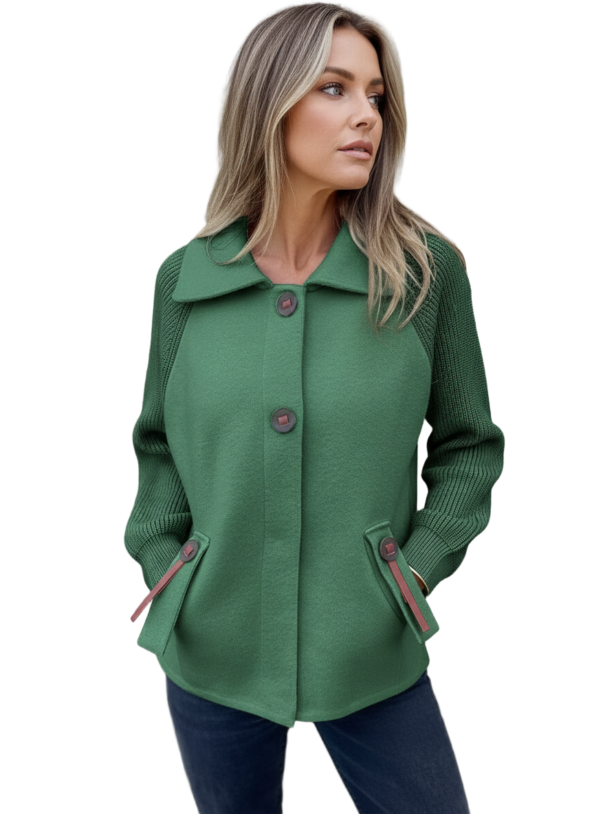 Gebreid Dames Jacket – Casual Knit Jasje met Knoopsluiting