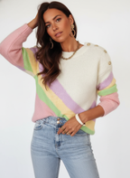 Zachte Gebreide Trui met Kleurblokken