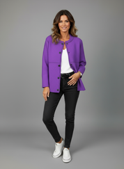 Dames Gebreide Sweatercoat met Lange Mouwen