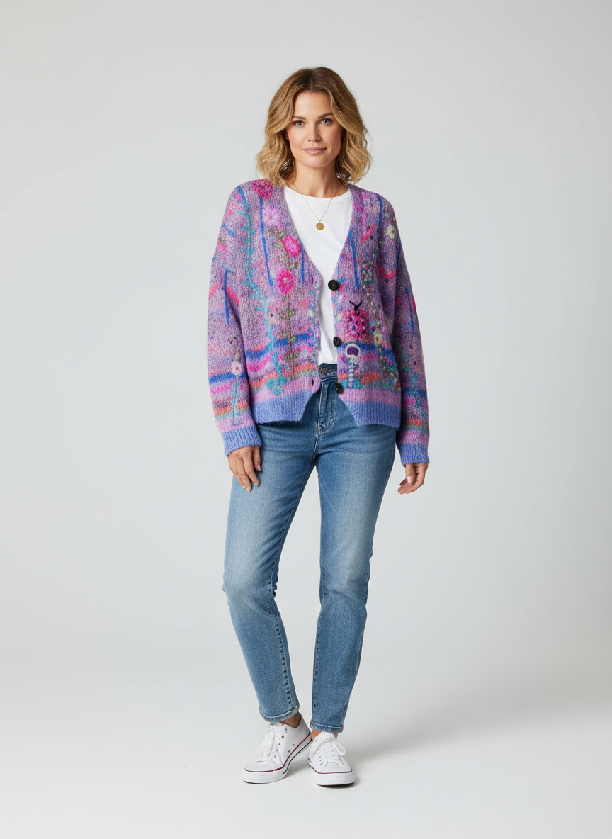 Gebreid Dames Vest – Oversized & Kleurrijk – Dea Studios