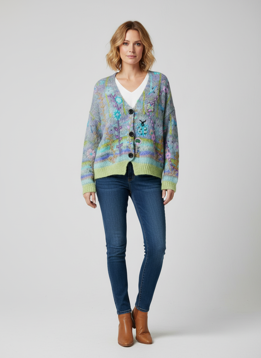 Gebreid Dames Vest – Oversized & Kleurrijk – Dea Studios