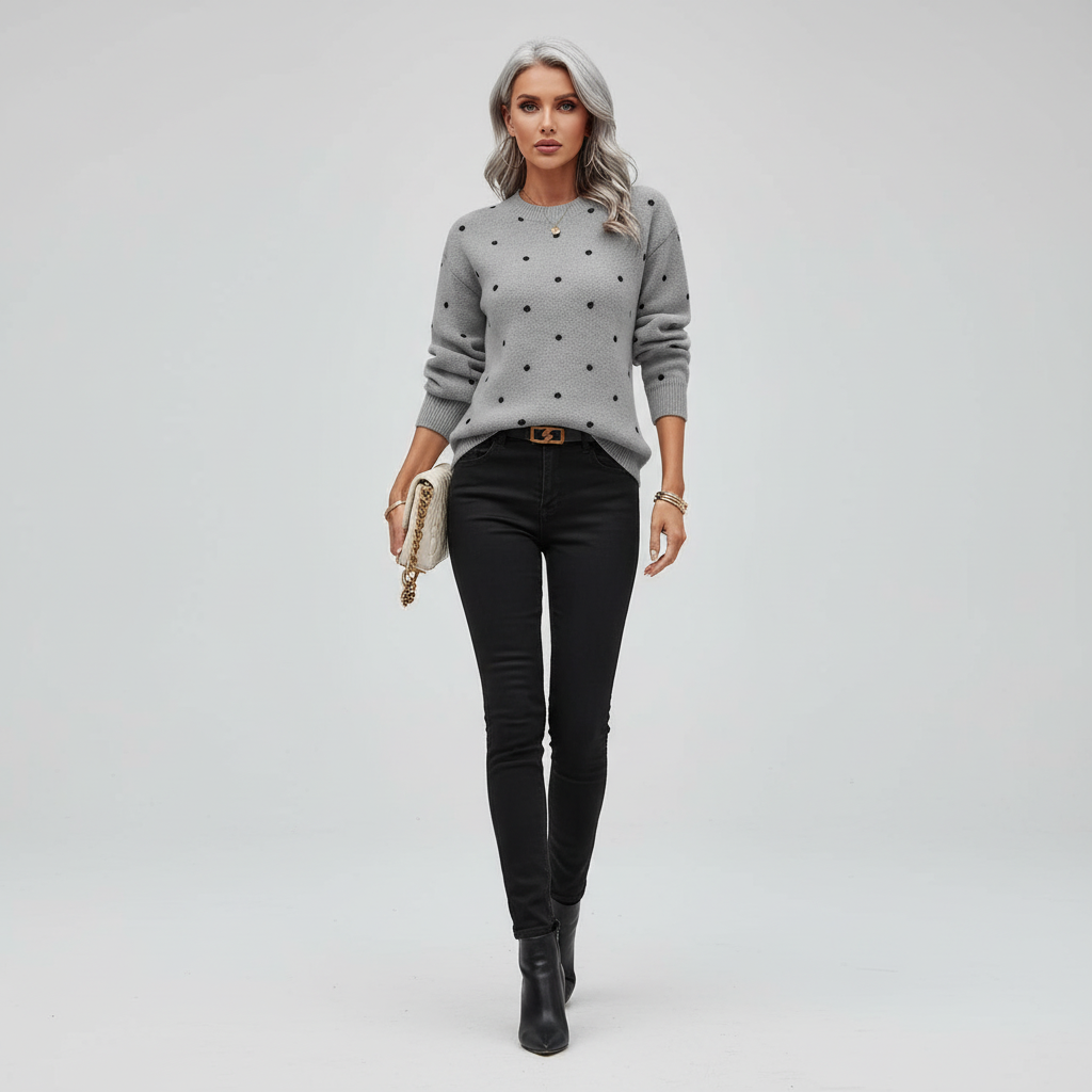 Gebreide Trui met Stippen