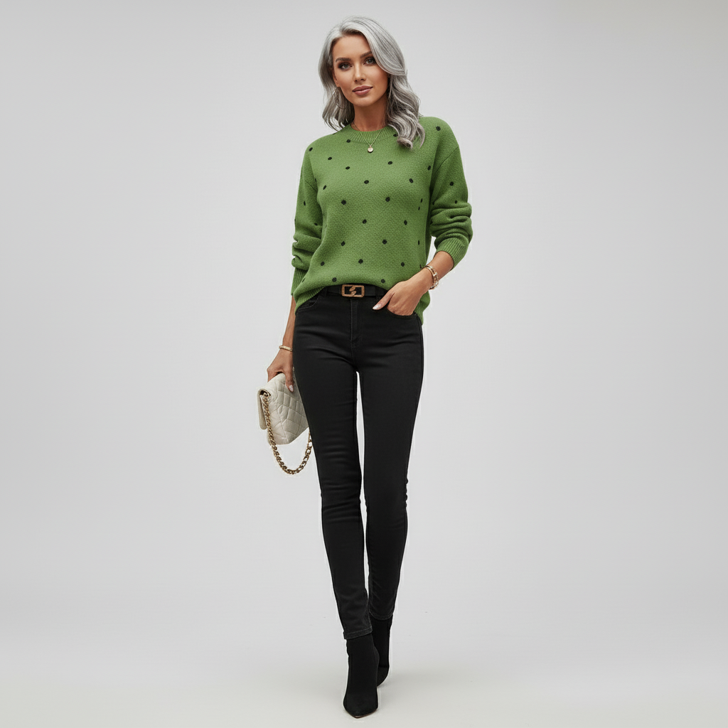 Gebreide Trui met Stippen
