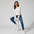 Dea Studios Gebreide Trui met Hartjes en Belmouwen