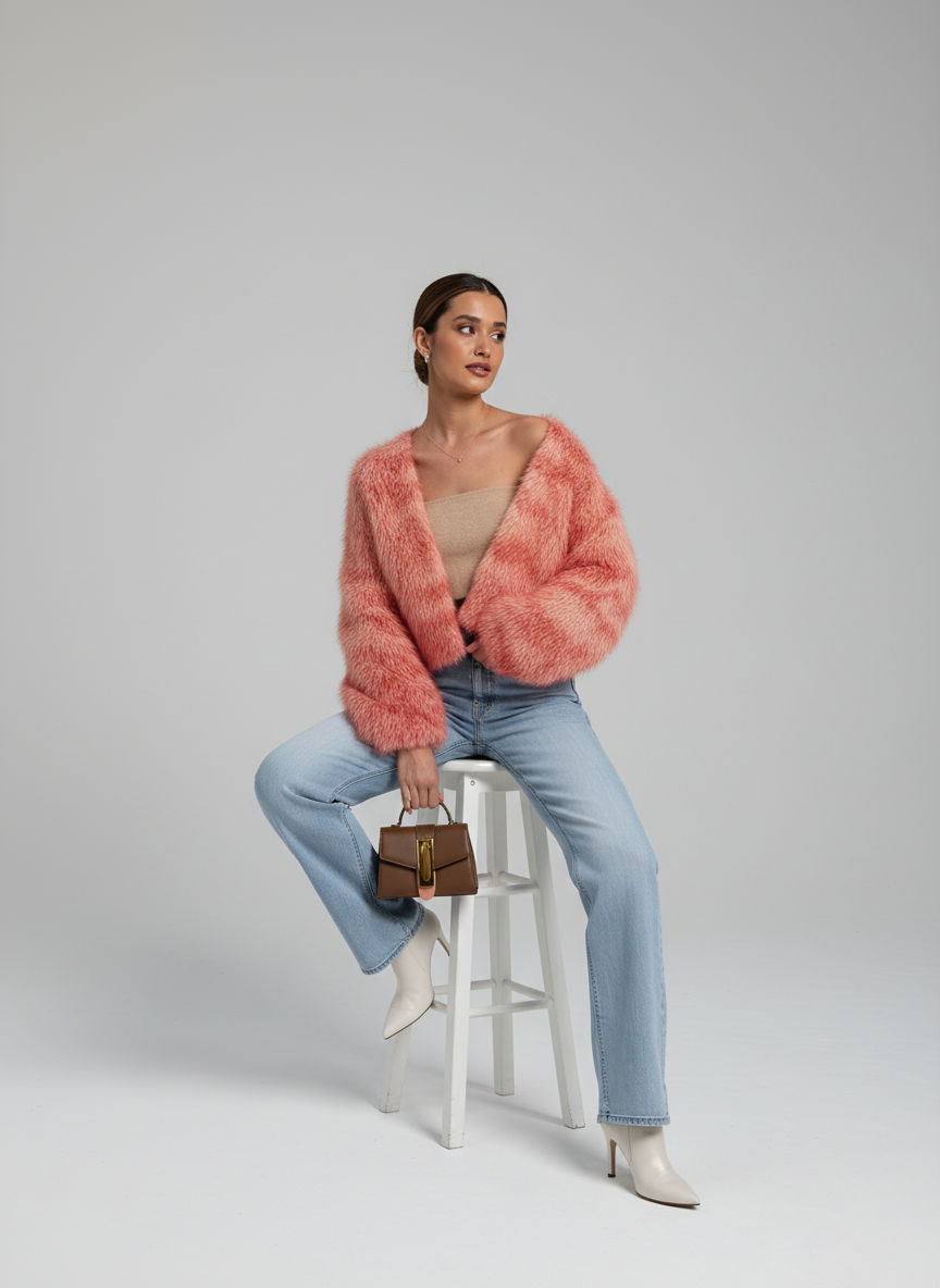 Gebreide Dames Cardigan met Ballonmouwen | Wolblend