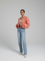 Gebreide Cardigan met Ballonmouwen | Wolblend