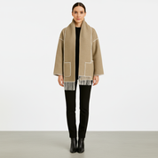 Dames Jas | Geïntegreerde sjaal en elegante pasvorm