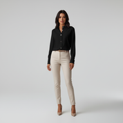 Kwaliteit Dames Blouse met Metalen Details