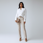 Kwaliteit Dames Blouse met Metalen Details