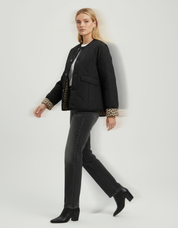 Dames Jas Luipaardprint – Stijlvolle Comfortabele Jas met Knoopsluiting