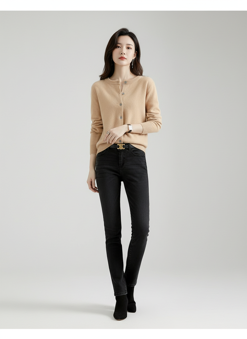 Merino Dames Cardigan – Luxe Gebreid Vest