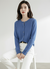 Merino Dames Cardigan – Luxe Gebreid Vest