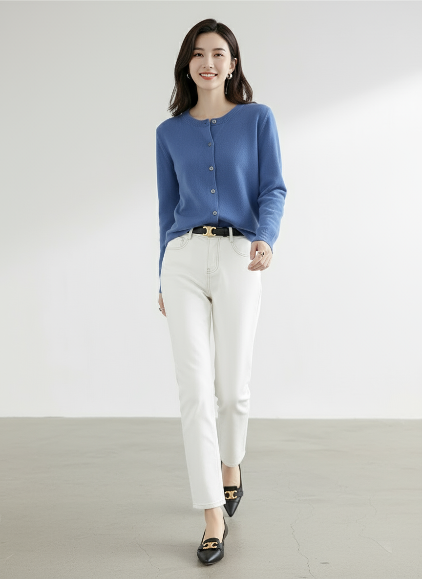 Merino Dames Cardigan – Luxe Gebreid Vest