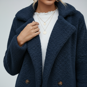 Teddy Dames Jas Liza – Zacht Warm Model met Knopen