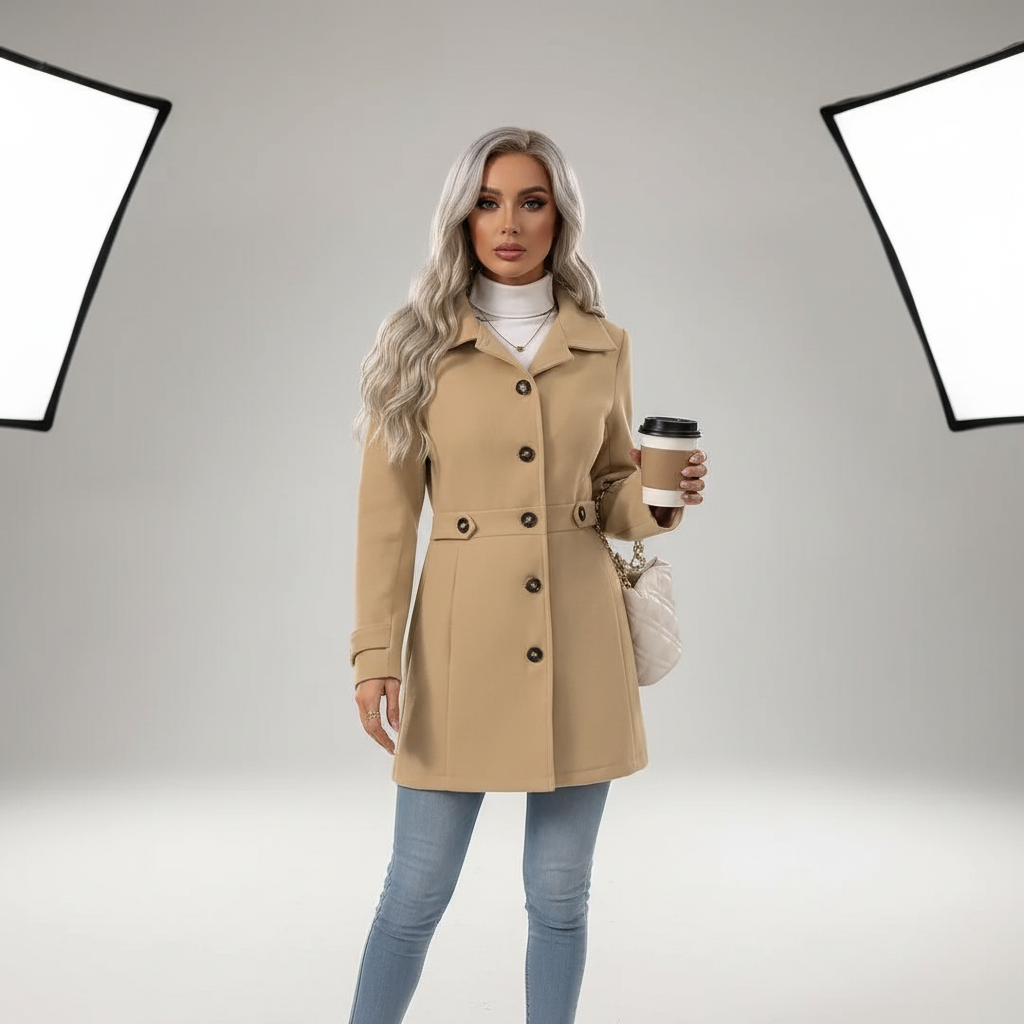 Wollen Dames Jas met Tailored Pasvorm