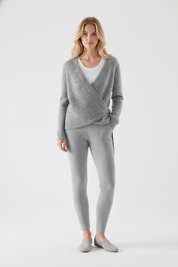 Gebreide Dames Cardigan – Vest met Strik Detail