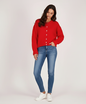 Rood Kasjmier Blend Dames Vest – Zacht Gebreid Luxe Knitwear