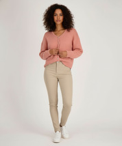 Roze Kasjmier Blend Dames Vest – Zacht Gebreid Luxe Knitwear