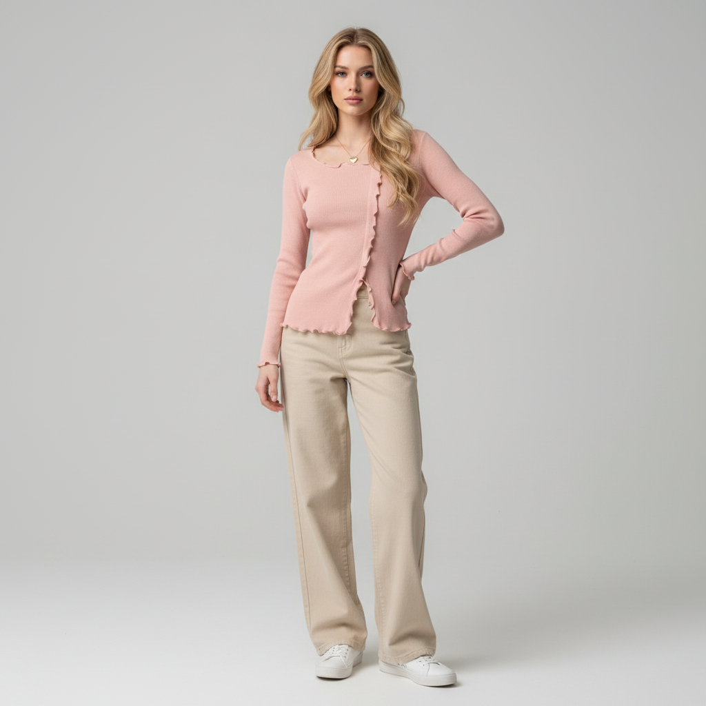 Effen Gebreid Shirt | Tijdloos Kwaliteits Design