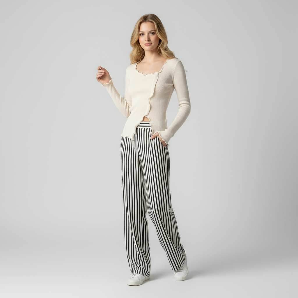 Effen Gebreid Shirt | Tijdloos Kwaliteits Design