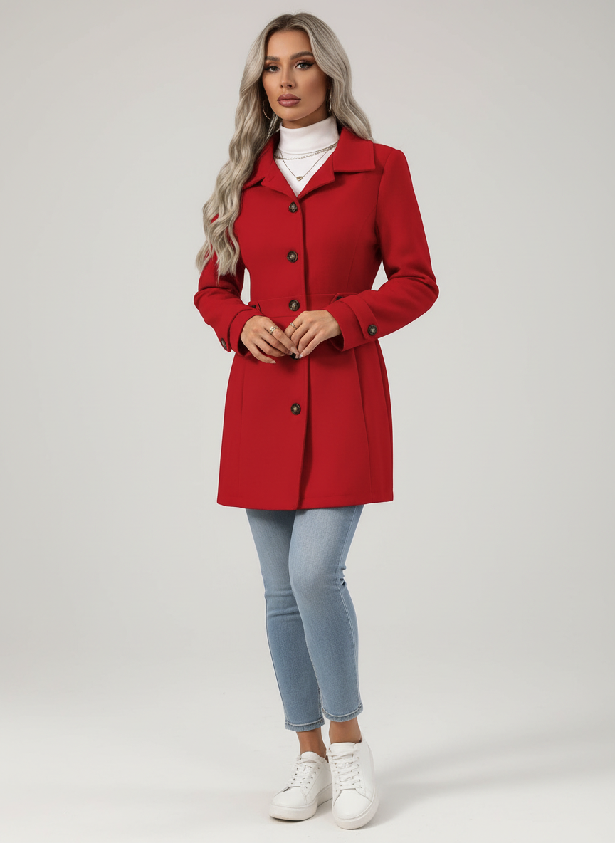 Wollen Dames Jas met Tailored Pasvorm