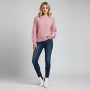 Gebreide Trui voor Dames met Mouwpatroon