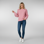 Gebreide Trui voor Dames met Mouwpatroon