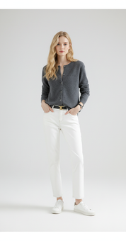 Merino Dames Cardigan – Luxe Gebreid Vest