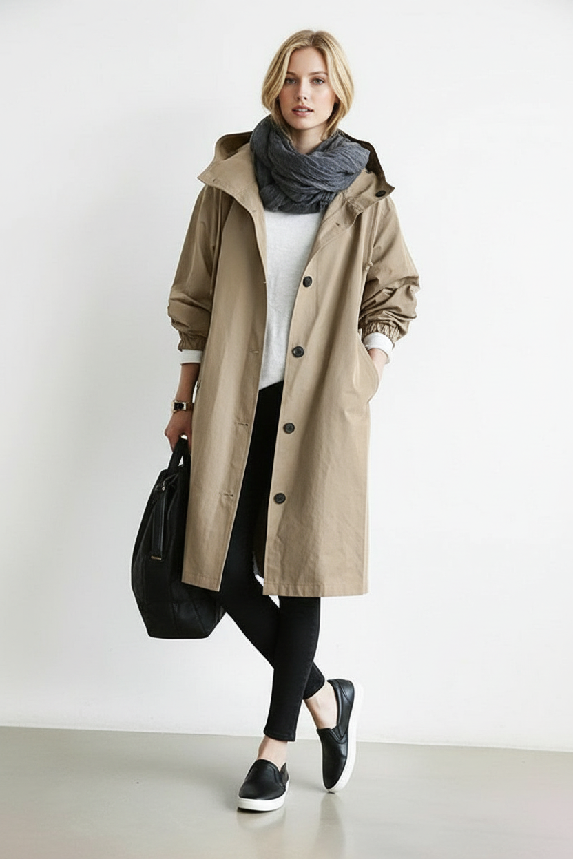 Tijdloze Katoenen Parka met Kap – Dea Studios