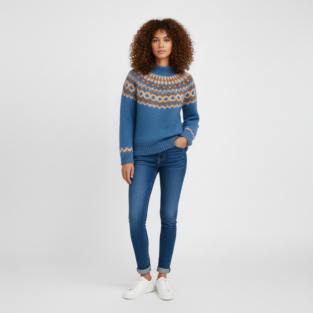 Retro Gebreide Damestrui – Zachte Vintage Look