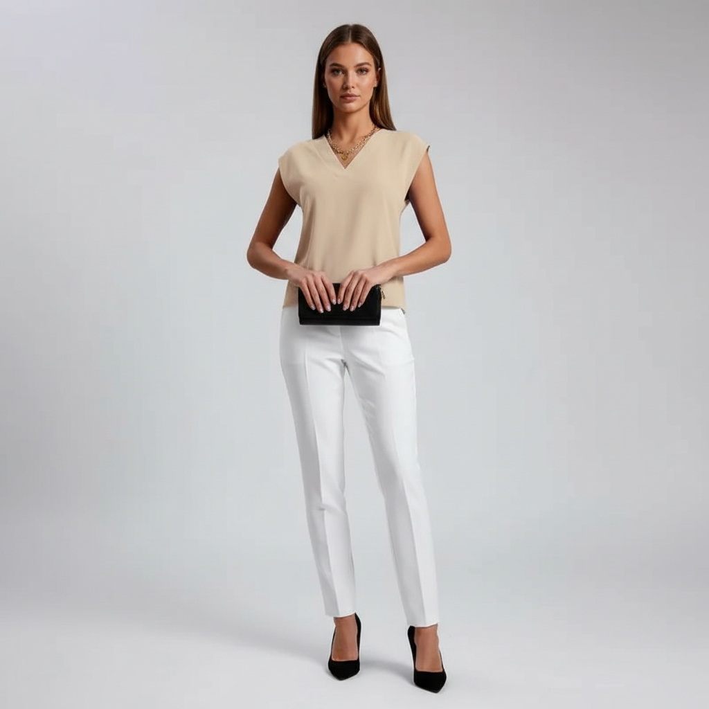 Luxueuze V-Hals Top van Premium Kwaliteit | Dea Studios