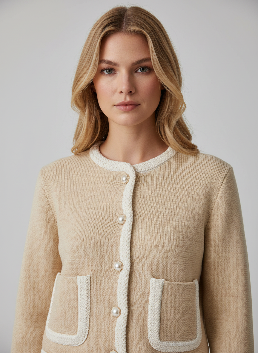 Dames Cardigan Iselin – Gebreid Vest met Stijlvolle Luxe Look