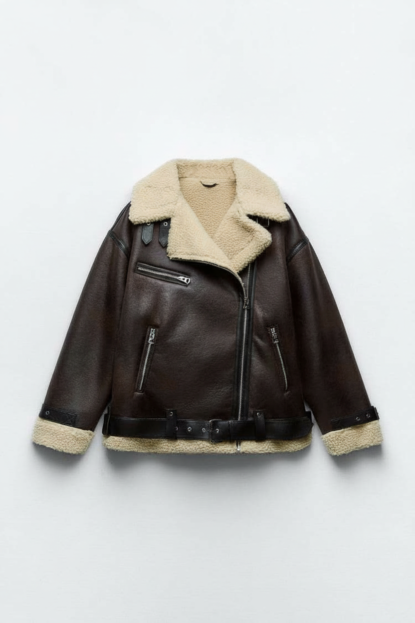 Dames Leren Jack – Trendy Leren Jas voor Daily Wear