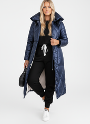 Lange Gewatteerde Dames Winterjas – Lichtgewicht Puffercoat