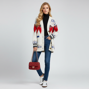 Gebreide Cardigan met Patroon – Premium Kwaliteit